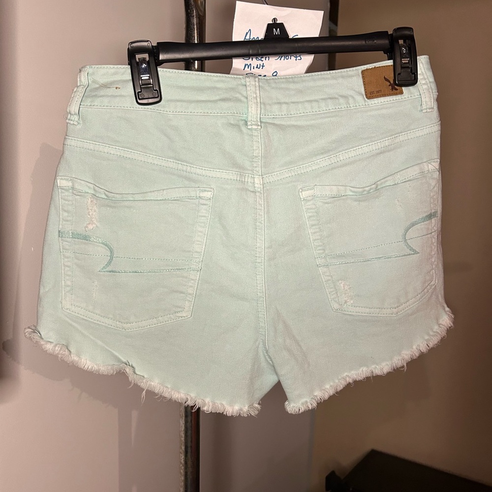 American Eagle mint Jean shorts - Picture 2 of 2